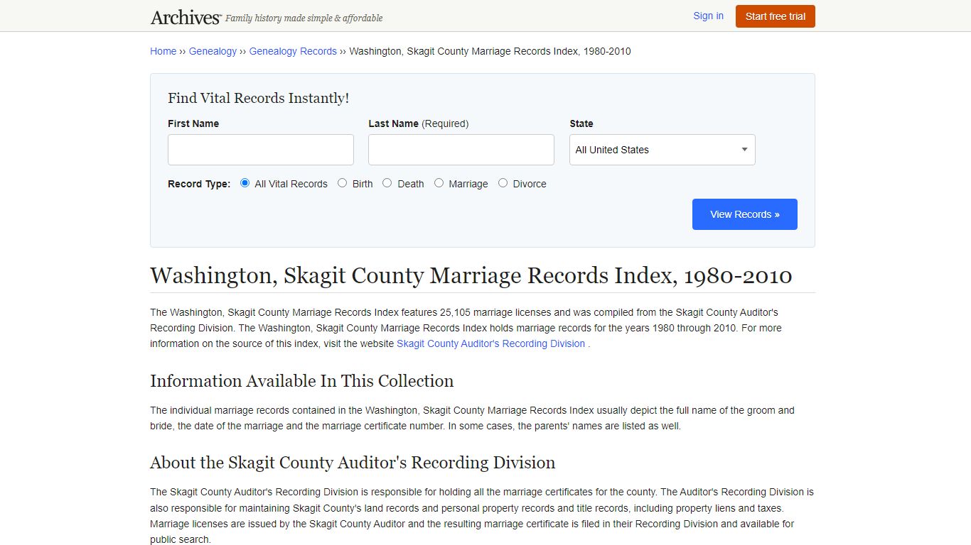 Washington, Skagit County Marriage Records | Search ...